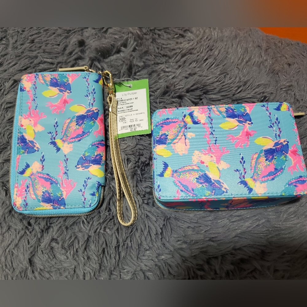 Lilly Pulitzer bundle accessories phone and travel jewelry case set - Picture 2 of 10